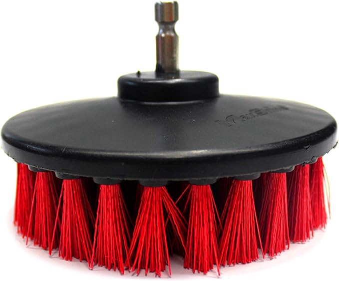 Maxshine M8 Medium-Duty Upholstery Carpet Brush with Drill Attachment - Removes and Scrubs Grime, Stains, and Spots from All Types of Upholstery and Carpets in Leather and Fabric (5")