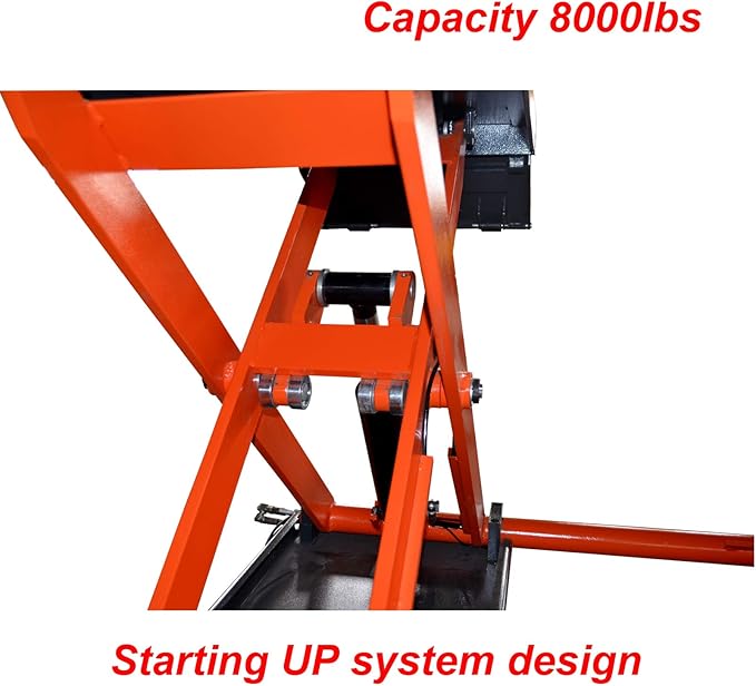 Mid Rise Scissor Lift 8000lbs Penumatic Release Auto Lift 220V/1PH Automotive Lift for Home Shop Garage