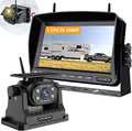 Wireless Magnetic Backup Camera, 9600mAh Battery Powered Rechargeable Waterproof HD Solar Back Up Rear View Bluetooth Hitch Camera with 7 Inch 1080P Monitor System for Car Truck Trailer RV VN003