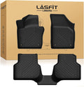 LASFIT Floor Mats Custom Fit for Volkswagen Jetta 2011-2018 (Not Fit for Jetta SportWagen), All-Weather Protection TPE 1st & 2nd Row Car Liners for VW Accsessories, Black Odor-Less Easy to Clean