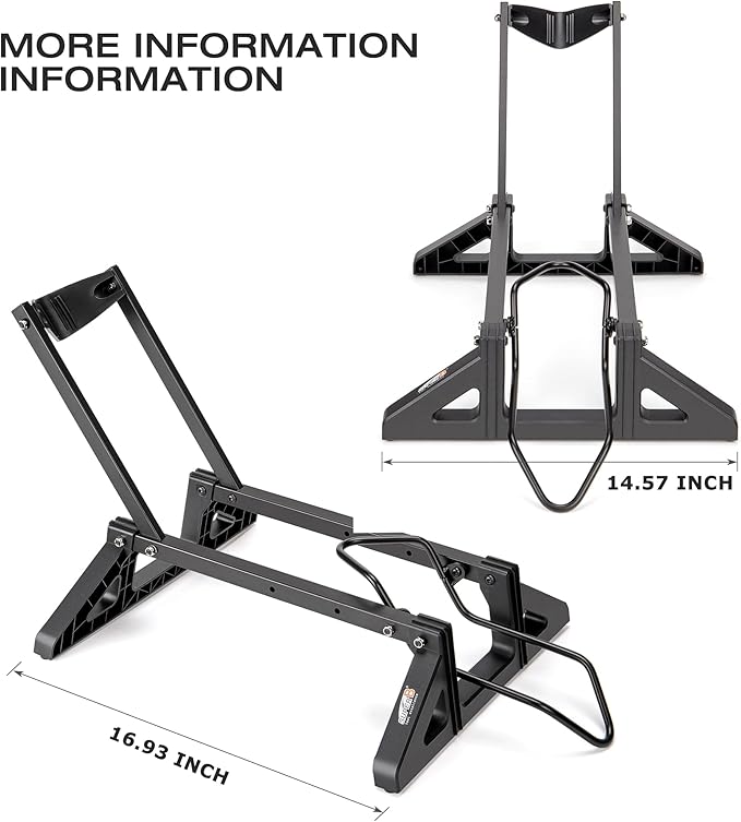 Bike Floor Stand Rack- Indoor Bike Stand for Garage/Home - Bike Storage Bicycle Parking Rack Fit 20”-29” Mountain Road Bikes E-Bike / Fat Bike (TB-1957)