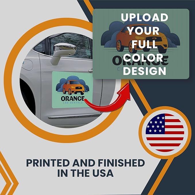 Magnet Me Up Customizable and Personalized Automotive Magnet Decals (16”x22” Rectangle)