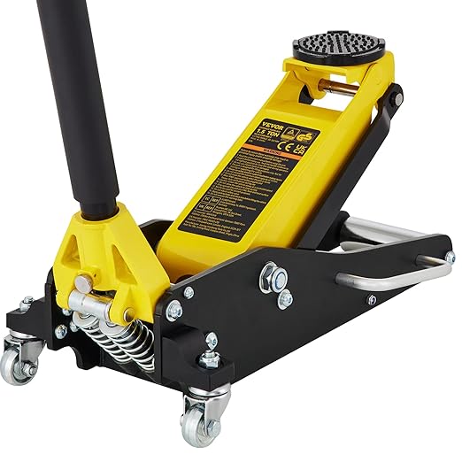 VEVOR Low Profile Floor Jack 1.5 Ton (3300 LBS), Aluminum and Steel Race Ground Elevator with Dual Pistons Quick Lift Pump Auto Repair Car Maintenance, Lifting Range 3-3/20"-14-10/27"