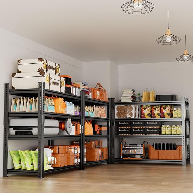 Storage Shelves Heavy Duty, 36" L x 16" W x 60" H Garage Wire Shelving Unit Loads 1920LBS, 4-Tier Adjustable Metal Industrial Utility Shelf Rack for Kitchen, Laundry Room, Pantry, Warehouse, Basement
