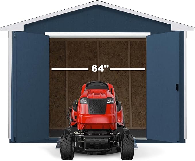 Handy Home Products Charleston Value Gable 10x8 Do-It-Yourself Wooden Storage Shed with Floor, 2x3 framing
