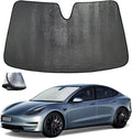 Windshield Sun Shade for Tesla Model Y 2020-2024 - 5-Layer Bubble Accordion Foldable Front Window Shade Sun Visor Accessories - Blocks Heat & UV Rays
