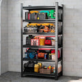 Simple Design, 500 lbs Load Capacity per Level, Free Height Adjustment Ready to Install, Basement, Garage, Warehouse Universal, Black (77.4 “H*35.4 ”W*15.7 "D)