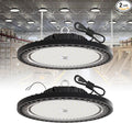 2 Pack UFO LED High Bay Light 200W, 29000 LM, 5000K with 5ft Power Cord, US Plug, Bright LED Shop Light for Basement Commercial Factory Garage Lighting, IP66 Waterproof, AC110-277V, ETL Listded