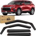 Nilight Durable in Channel Rain Guards for Chevy Blazer 2019 2020 2021 2022 2023 2024 2025 Window Deflectors, Vent Window Visors-4pcs