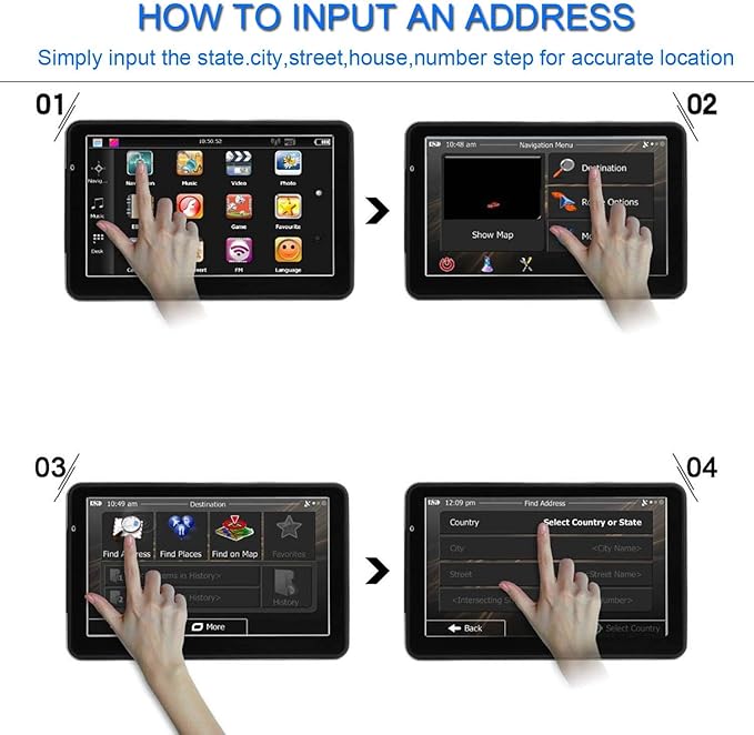 GPS Navigator for Car Truck RV – 9'' HD Touchscreen, Latest 2025 Map with Custom Truck Routing, Lane Guidance, Turn-by-Turn Voice Directions, Speed & Red Light Alerts, Free Lifetime Updates