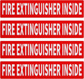 Madrigal Fire Extinguisher Inside Sticker Sign,4Pack 12x2.5" Self-Adhesive Vinyl, Weatherproof & UV Protected for Cars, Trailers, Rv's, Trucks and Vehicles, Red on White