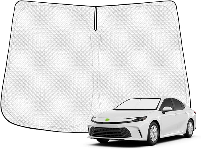 Windshield Sun Shade for 2025 2026 Toyota Camry Accessories Thicken 6-Layer Front Window Sunshade Cover Sun Visor Protector Foldable Block UV Rays Keep Vehicle Cool