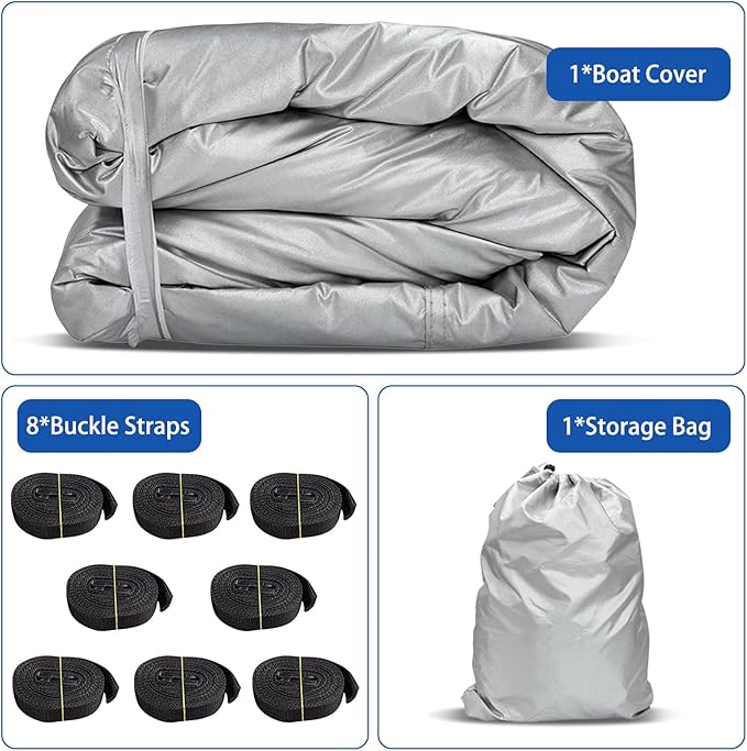 iCOVER Jet Ski Cover - Waterproof Heavy Duty Trailerable Jetski Covers for Seadoo Kawasaki Yamaha Wave Runner, Fits PWC Models Up to 135in Long