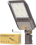 180W LED Parking lot Lights Commercial Oudoor Lighting Shoebox Light with Dusk to Dawn Photocell 32400Lm(180LM/W) 6000K IP65 Waterproof 100-277V for Driverway Parking Lot