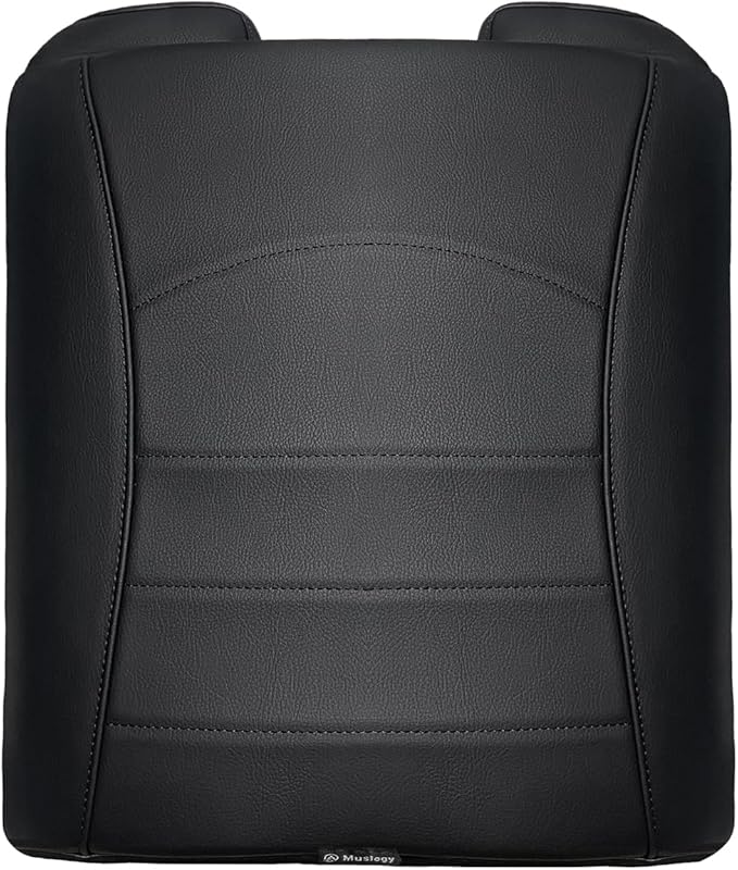 Muslogy Center Console Armrest Cover Compatible with Dodge Ram1500 2013-2018 & ram2500/3500 2013-2025 Comfort Armrest Pad Arm Rest Cushion Vegan Leather Protector 1-Inch Extra Thick(Jump Seat ONLY)