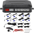 Motoforti Universal Car Auto Vehicle Reverse Backup Radar System Reverse Parking Sensors Alarm Buzzer Reminder Distance Detection Dark Blue 8 Parking Sensors