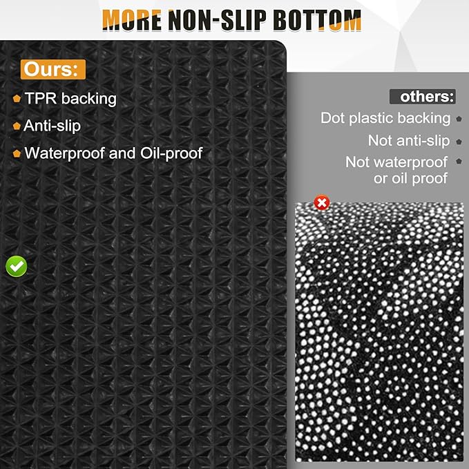 31x98IN Motorcycle Mat Compatible with Indian, Harley, Honda, Yamaha, BMW, Ducati, Suzuki, Kawasaki, Garage Floor Mat, Oil Absorbent Pad, TPR Backing Layer, Anti-Slip Washable Parking Mats