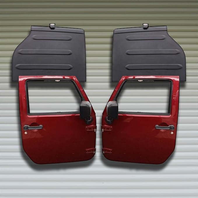 EZ4x4 Garage Wall Freedom Panel & Wrangler Door Storage Hangers Combo Kit, Heavy Duty Metal Storage Holder Bracket Compatible with JL, JLU & JT