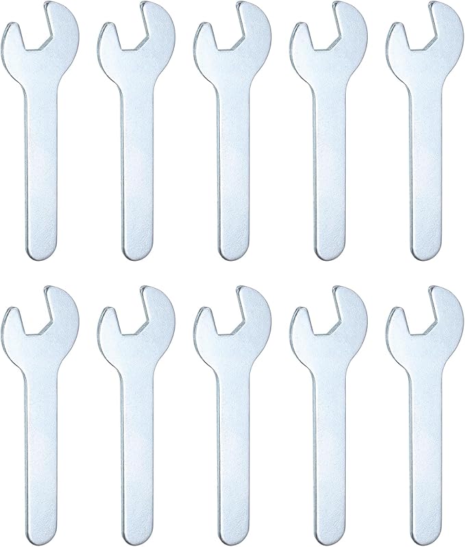 HARFINGTON 10pcs Small Wrench Open End Wrench 8x70x1.8mm Metric U-Shaped Single Open Ended Spanner Super Thin Small Flat Head Galvanizing Wrench for Automotive Repair Furniture Assembly