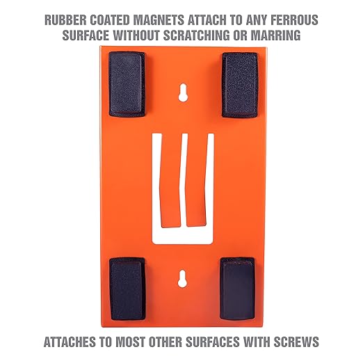 OEMTOOLS 23126 Orange Magnetic Glove Dispenser, Disposable Gloves Box Holder, Magnetic Glove Box Holder for Wall Mount