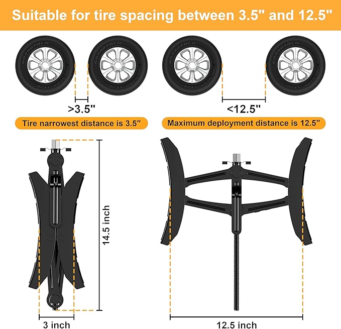 Camper Wheel Chock Stabilizer 2 Sets, Upgraded Side Grain Heavy Duty X-Shaped Stabilizer Wheel Chock RV Travel Trailer Accessories Anti-Move Anti Rust Coating Tire Chalks