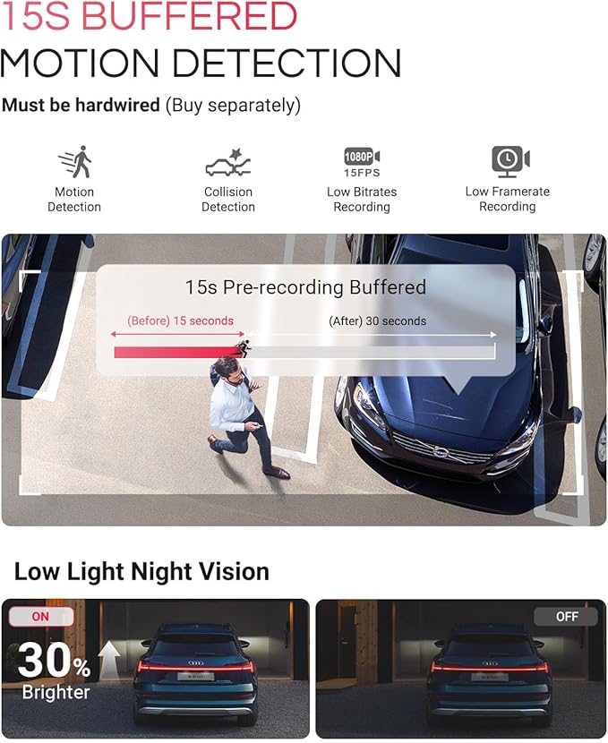 Vantrue E1 Pro 4K Mini Dash Cam Front, STARVIS 2 PlatePix HDR Night Vision Car Camera, Built-in 5G WiFi GPS, 1.54'' IPS Screen, LTE Support, Voice Control, 24/7 Buffered Parking Mode, Support 1TB Max