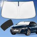 Sun Shade Sunshade for Hyundai Elantra Windshield Cover, 4-Layer Front Window Shade Custom fit Elantra 2016-2020 Sun Visor 240T Retractable Shade Shield Blocks UV Rays Cooler Car Accessories