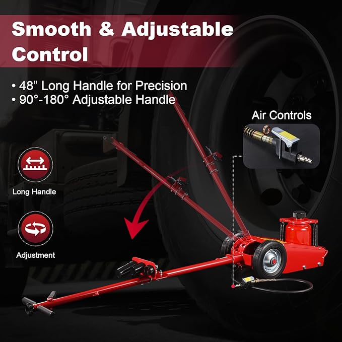 Stark USA Heavy Duty 35-Ton Air Hydraulic Floor Jack for Trucks (70,000lbs) Capacity Service Floor Jack Repair Lifting Tool Shop Air Lift Truck