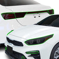 BOGAR TECH DESIGNS Full Headlight Taillight Reflector Sidemarker Tail Light Tint Kit Compatible with Kia Forte 2019-2021, Dark Smoke