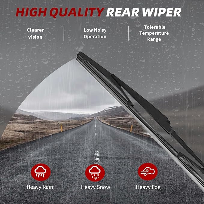 OTUAYAUTO Premium Windshield Wiper Blades - Replacement for Toyota Sienna 2006-2010 - Precision Fit, All-Weather Performance, Front and Rear Wiper Blades, J/U Hook - 26"+19"+16" (Pack of 3)