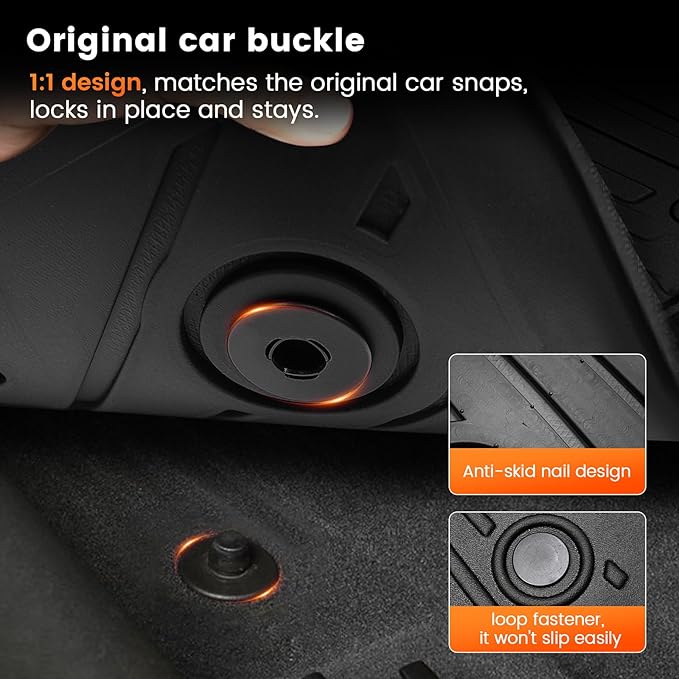 KMF Custom Fit Floor Mats for Nissan Murano 2025 Accessories, All Weather 3D TPE Waterproof Car Floor Liners - Front & Rear 2 Row, Anti-Slip Deep Grooves Car Mats Full Set