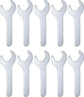 HARFINGTON 10pcs Small Wrench 25x126x2.8mm Metric U-Shaped Single Open Ended Spanner Super Thin Flat Head Galvanizing Wrench for Automotive Repair Furniture Assembly
