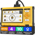 OBD2 Scanner Diagnostic Tool, ECM/TCM/ABS/SRS 4 System Deeply Scanner for Car, Support FCA SGW, BIDirectional Scan Tool Active Test with Oil/EPB/SAS/TPMS/ETS/NJEC 10 Resets, Lifetime Free Update