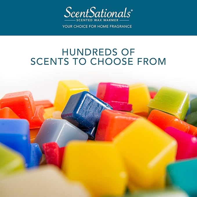 Scentsationals Wax Melts, Wax Cubes Strong Scent - Strawberries & Cream - Long Lasting Scented Melts for Warmer, 10oz (24-Cubes)