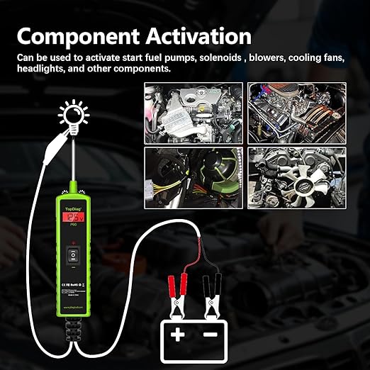 12 Volt Test Light Automotive, Power Circuit Probe Kit, 6V - 24V Car Fuse Tester, Voltage Tester 0.3v-70v, AC DC Outlet Tester, Automotive Short Circuit Finder, P60