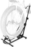 BIKE HAND Vertical Bike Stand - for Fat Bike Snow MTB Road Bikes with Max 5" Tire Width - Vertical & Horizontal Adjustable Bicycle Parking Rack with Seatpost Stabilizer - Wheel Sizes up to 29"