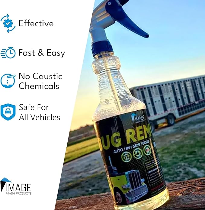 Image Wash Products Bug Remover – 32oz Best Bug Remover for Cars/Truck Exterior | Bug Cleaner for Vehicles, Car Bug Remover Spray, Bug Off Car Cleaner, Bug Wash for Cars