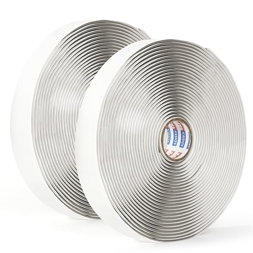 ADHES Premium Butyl Sealant Tape 1" x 30 'x 1/8", 2 Rolls Gray Butyl Rubber Sealant Tape for RVs, Vehicles, Marine and Home Repair – Ideal for Headlights, Windows, Doors, and Windshields