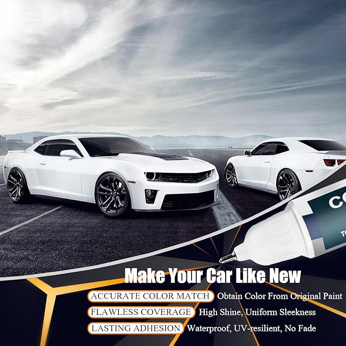 Slate Gray Metallic(GNO/WA633D) Touch Up Paint Compatible with Chevrolet, Car Paint Pen Scratch Repair Two-In-One Touch Up Paint, Premium Car Scratch Remover for Deep Scratches