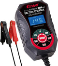 KATBO Battery Charger, 2Amp Battery Maintainer, car Battery Charger 6V 12V, trickle Charger for Car Battery, Motorcycles, Lawn Tractors, Marine AGM, Gel, SLA,Wet