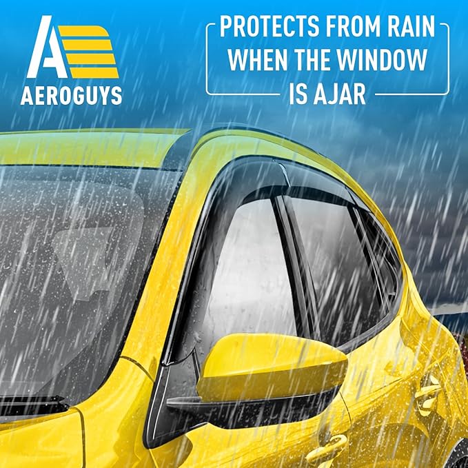 Extra Durable Window Deflectors Tape-On Window Visors Rain Guards Fit for Ford Escape 2020-2025, Sun Visors, Wind Vent for Shades, Exterior Car Accessories - 6pcs. AG0166