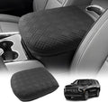 LUWU 2025 Suburban Tahoe Center Console Cover Compatible with 2025 Chevrolet Suburban Tahoe Accessories 2025 Chevy Suburban Tahoe Armrest Cover Armrest Console Cover (Thick Black)