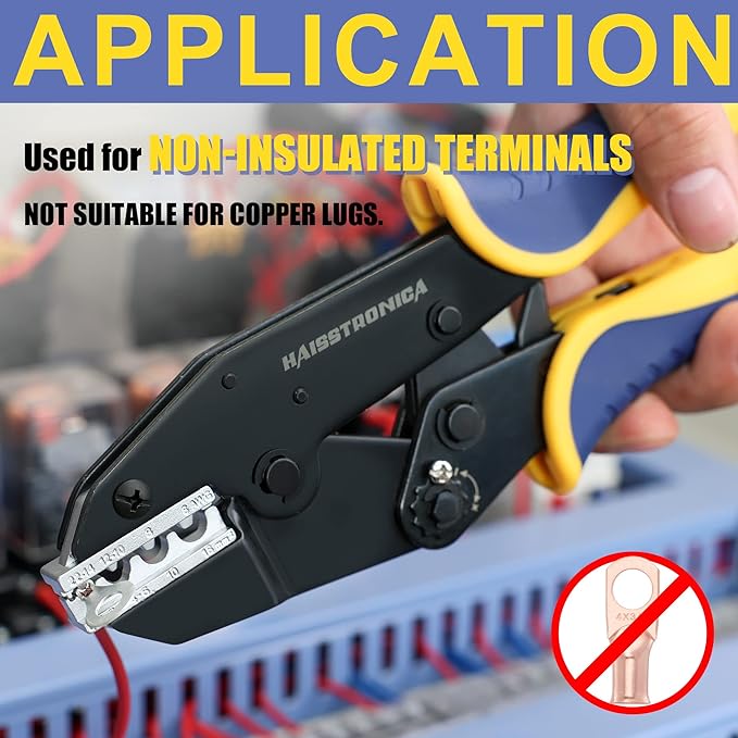 haisstronica Crimping Die for Non-Insulated Terminals, 22-6 AWG