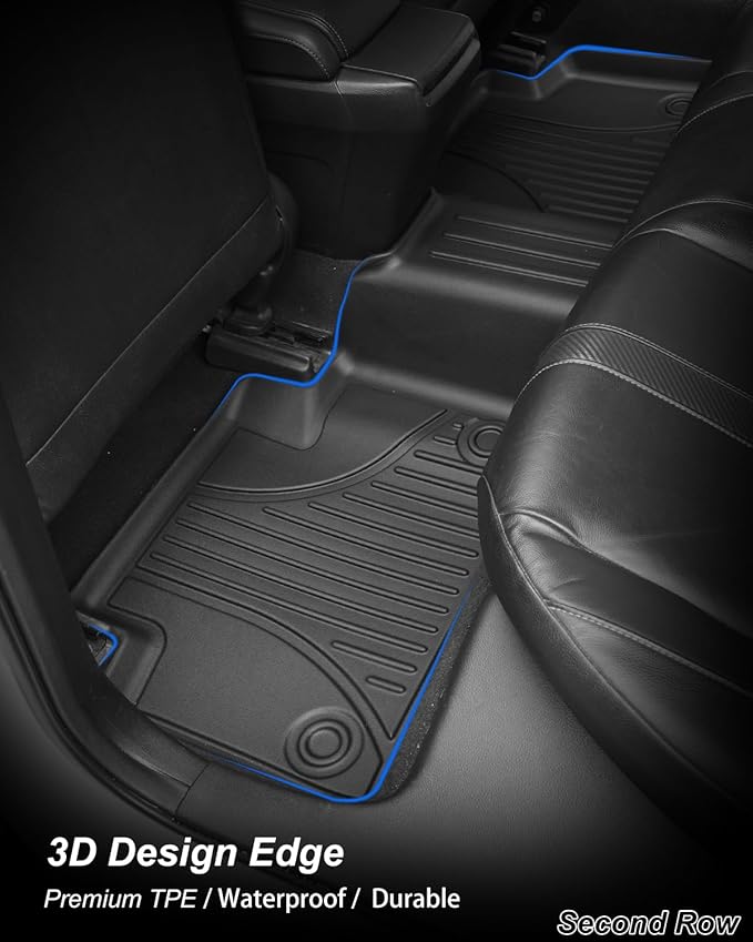 Floor Mats Fit for 2016-2021 Honda Civic Coupe/Sedan/Type R/Hatchback, TTX LIGHTING TPE All Weather Protection Front & Rear Row Floor Liners, Black