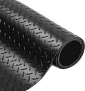 OrangeStar 4 x 6 Ft Garage Floor Mat, Diamond Plate PVC Garage Flooring Roll for Under Car, Heavy Duty Parking Mats, Black