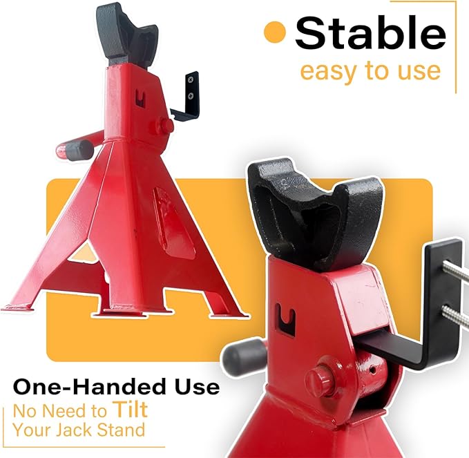 8 Packs Jack Stands Wall Mount Organizer, Heavy Duty Stainless Steel Holder Hook Fits 2 & 3 & 4 Ton Jack Stands