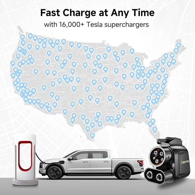 for Tesla Supercharger to CCS1 Adapter [Max 500A, 1000V] NACS to CCS Electric Vehicle Charging Adapter DC Fast Charging Fit for Rivian, Ford, GM, Volvo, Polestar EVs at Tesla Superchargers
