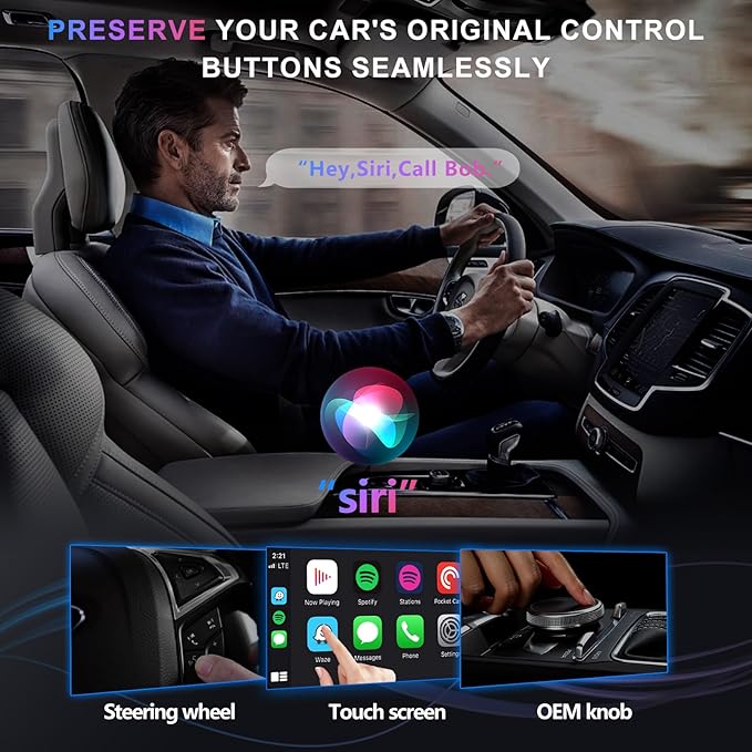 Wireless CarPlay Adapter for Apple CarPlay，Convert Wired to Wireless iPhone CarPlay Adapter，Plug and Play, No Latency, Mini Wireless CarPlay Dongle for Cars from 2016 and iOS 10+ （Black）