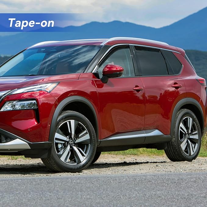 Window Visors Rain Guards for 2021-2025 Nissan Rogue, Out-Channel Window Vent Wind Deflectors Visors Shades for 21-25 Rogue (Not for Nissan Rogue Sport & Select)