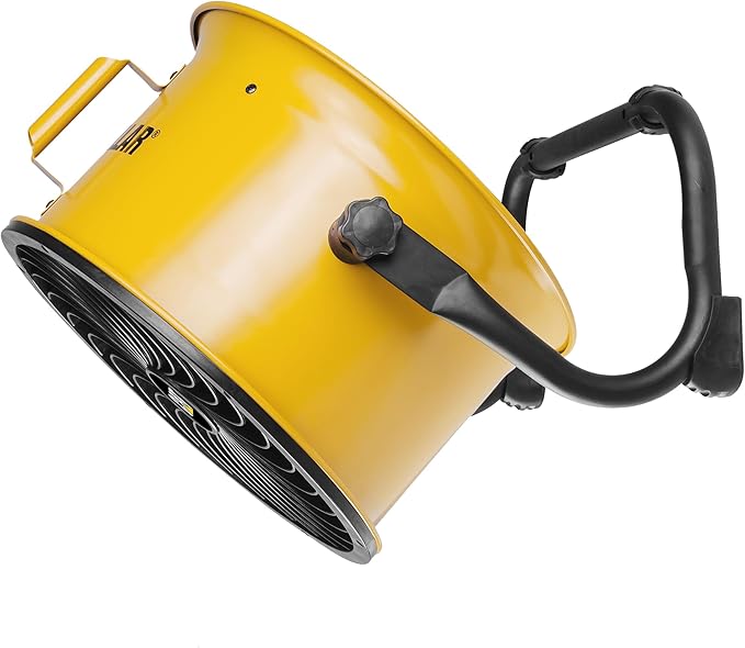 CATERPILLAR (HVD-14AC) High Velocity 14" Drum Air Circulator Fan with Heavy Duty Industrial Grade 360-degree Adjustable Drum Head, and 2300 CFM Dual Ball Bearing 4-speed Motor, Yellow